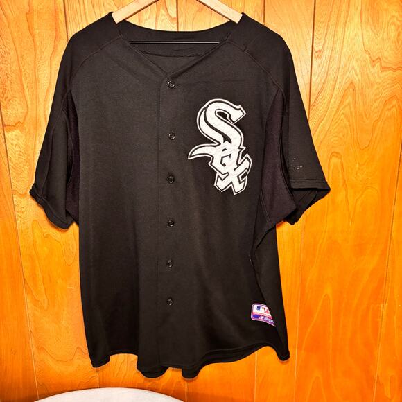Vintage Majestic Chicago White Sox Jersey Men’s Size XL Black MLB USA Made Blank - Picture 2 of 8
